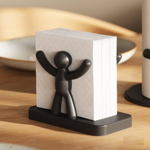 PORTA GUARDANAPO BUDDY PRETO