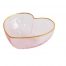 BOW CORAÇÃO ROSA FILETE DOURADO P TRANSPARENTE