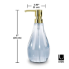 PORTA SABONETE LIQUIDO 296ML DROPLET FUME