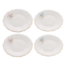 CONJUNTO 4 PRATOS DE SOBREMESA PORCELANA FLOWER 19CM